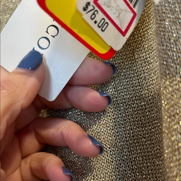 Evan Picone Gold Shimmering Pencil Skirt - Picture 3 of 4